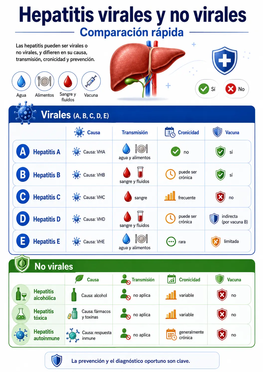 conoce los tipos de hepatitis