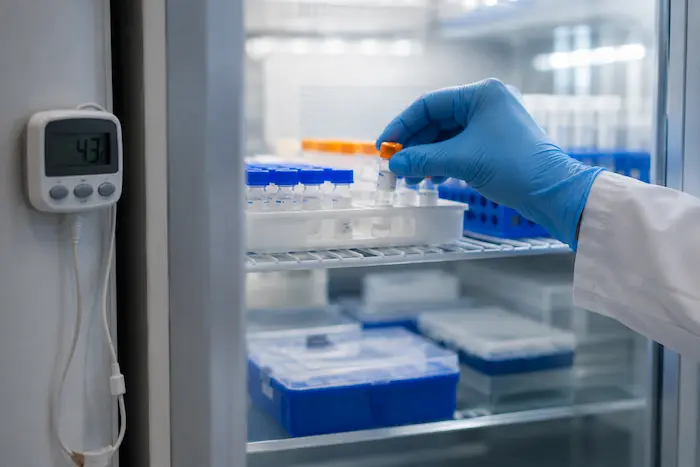 Control de cadena de frío para reactivos de diagnóstico en refrigeración de laboratorio